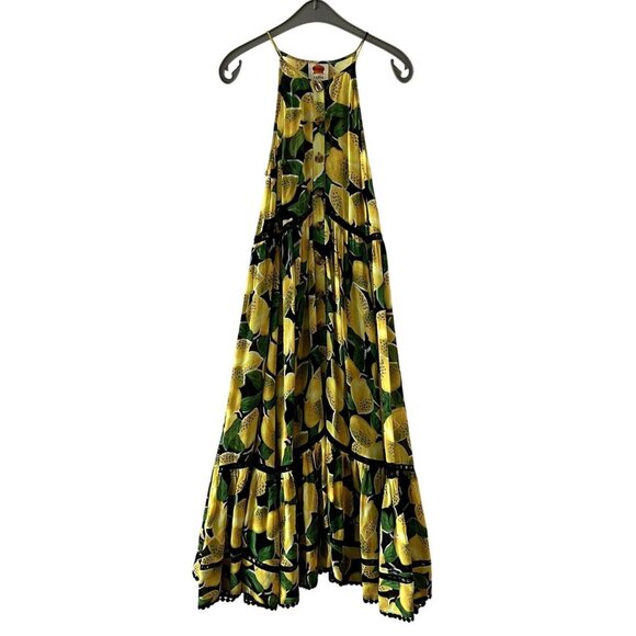 Farm Rio Women's Yellow and Green Dress - Picture 1 of 5